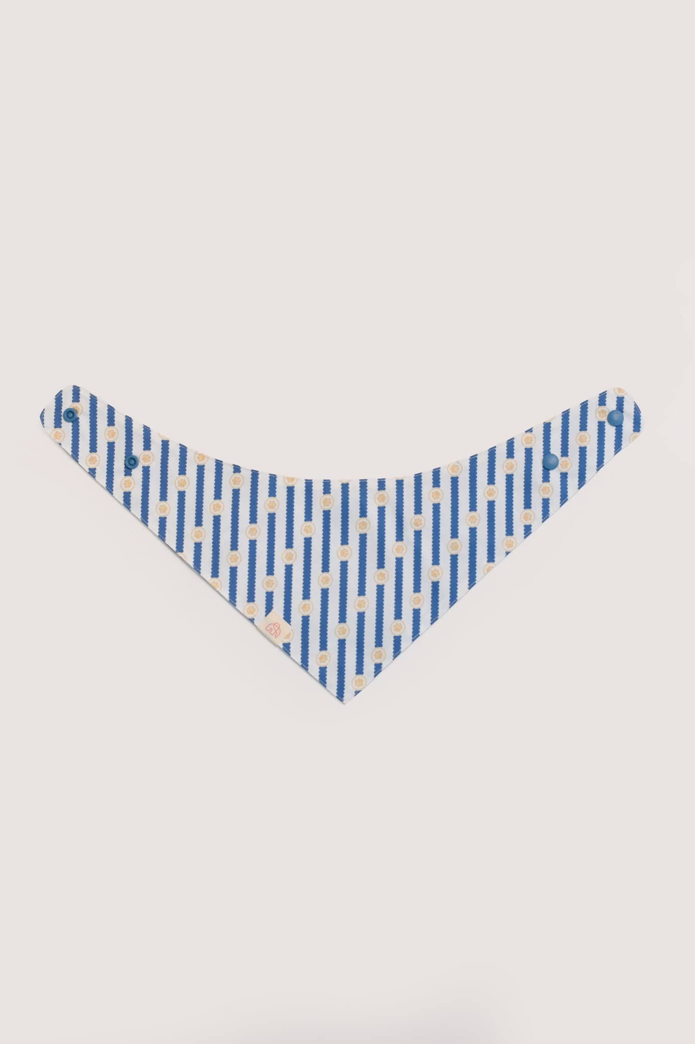 Pet Bandana - Navy Terrier Plaids / Paw Stripes | The Elly Store