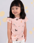 Riley Tee - Pink Doggies