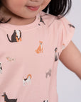 Riley Tee - Pink Doggies