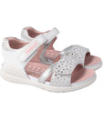 Biomecanics Bioevolution Silver Polka Dots Sandals