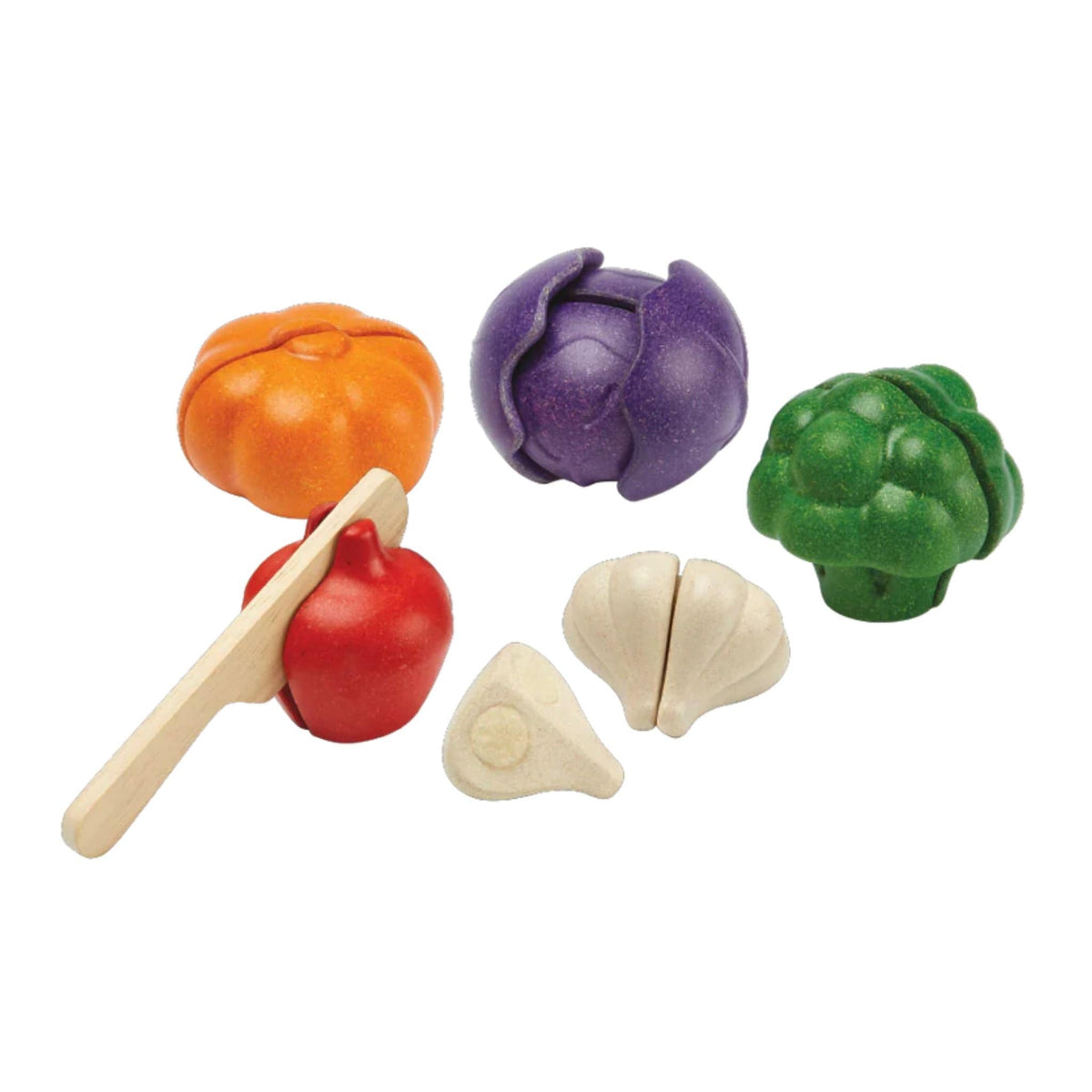 Plan Toys 5 Colours Veggie Set | The Elly Store 