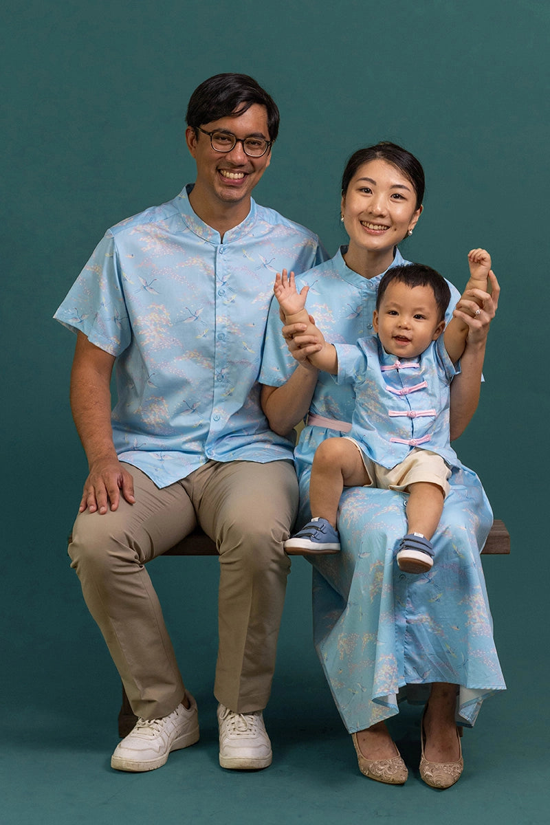 Tang Shirt - Blue Cranes