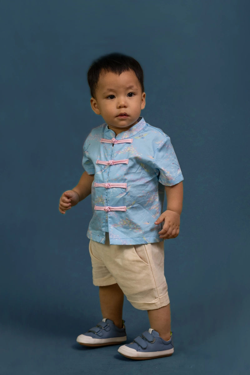 Tang Shirt - Blue Cranes