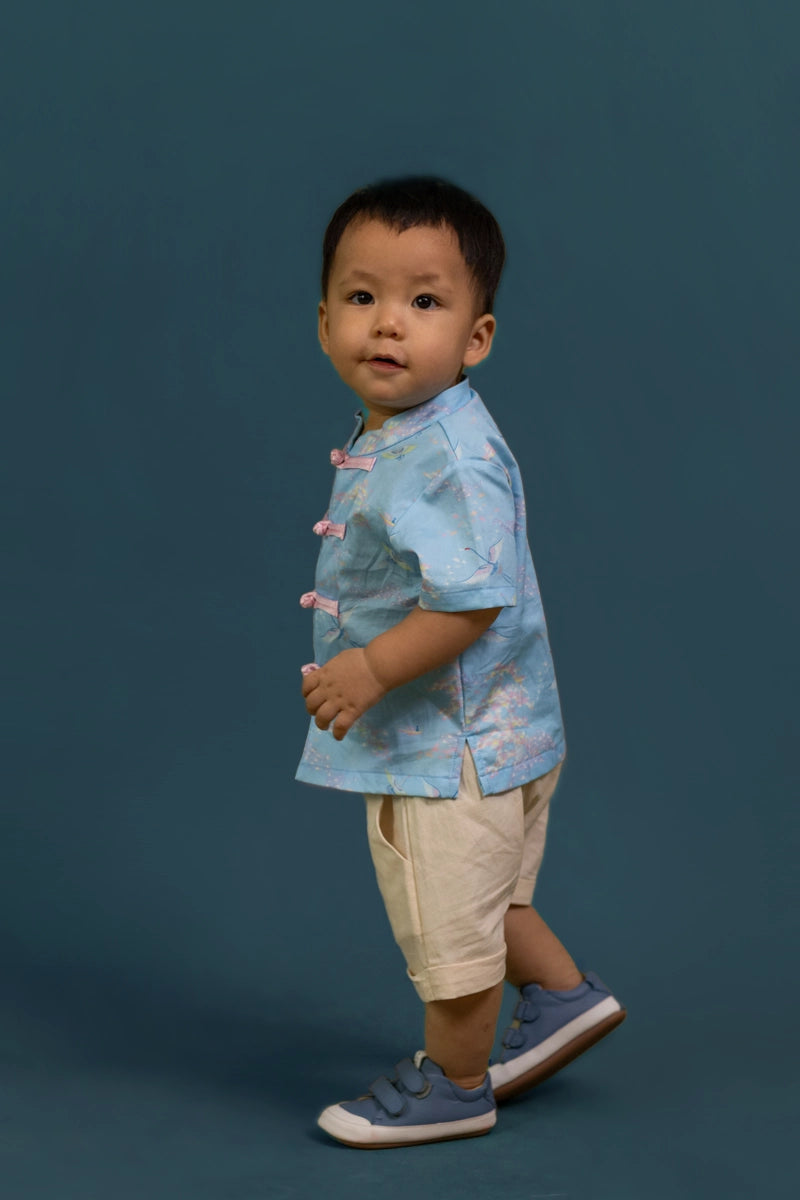 Tang Shirt - Blue Cranes