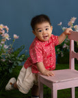 Tang Shirt - Red Honeycomb Tiles