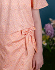 Wrap Skirt - Pink Honeycomb Tiles