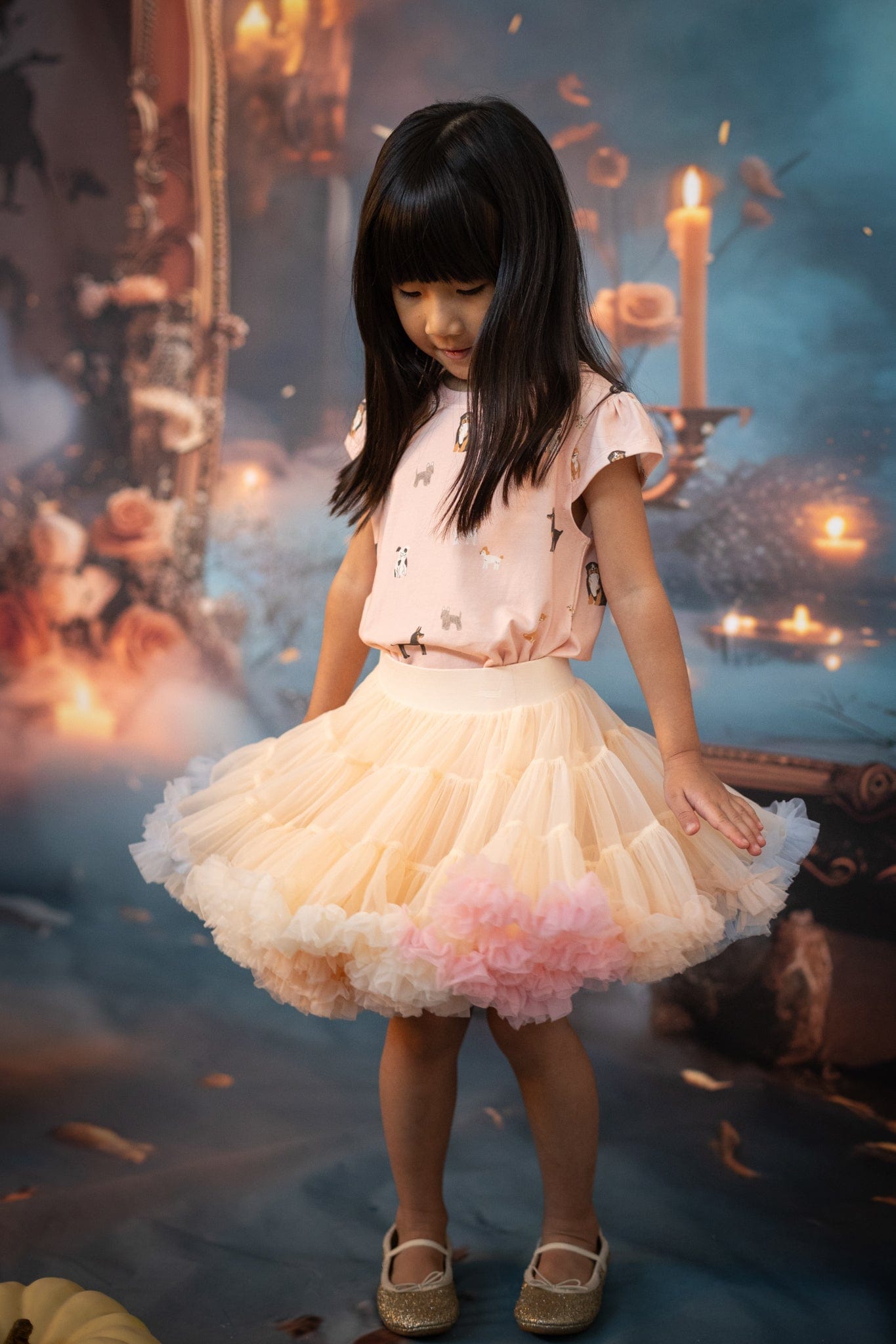 Cora Skirt - Rainbow Peach | The Elly Store 