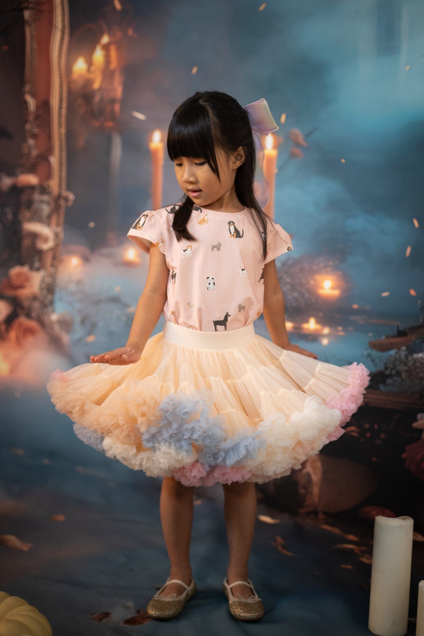 Cora Skirt - Rainbow Peach | The Elly Store 
