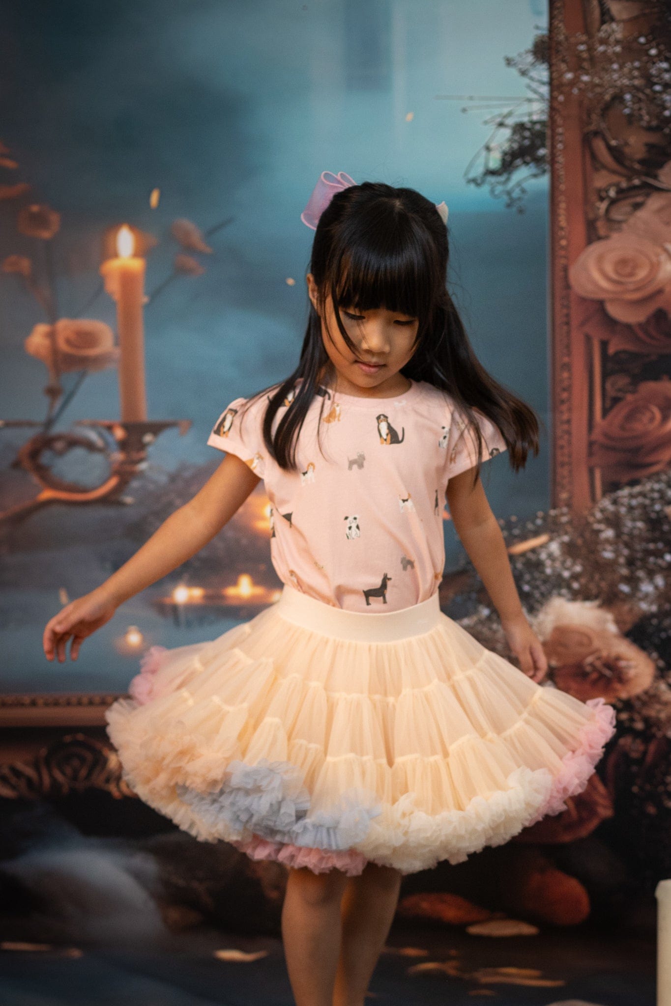 Cora Skirt - Rainbow Peach | The Elly Store 