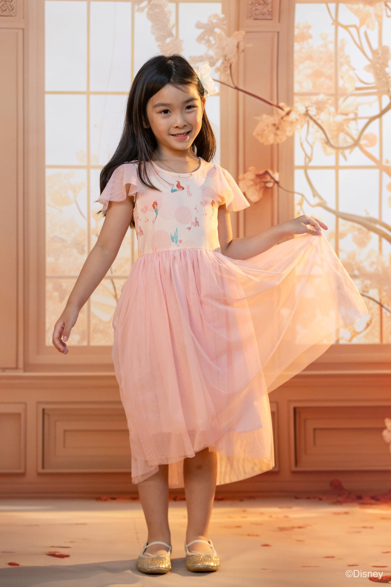 Kayla Dress - Pink Coral Ariel | The Elly Store 