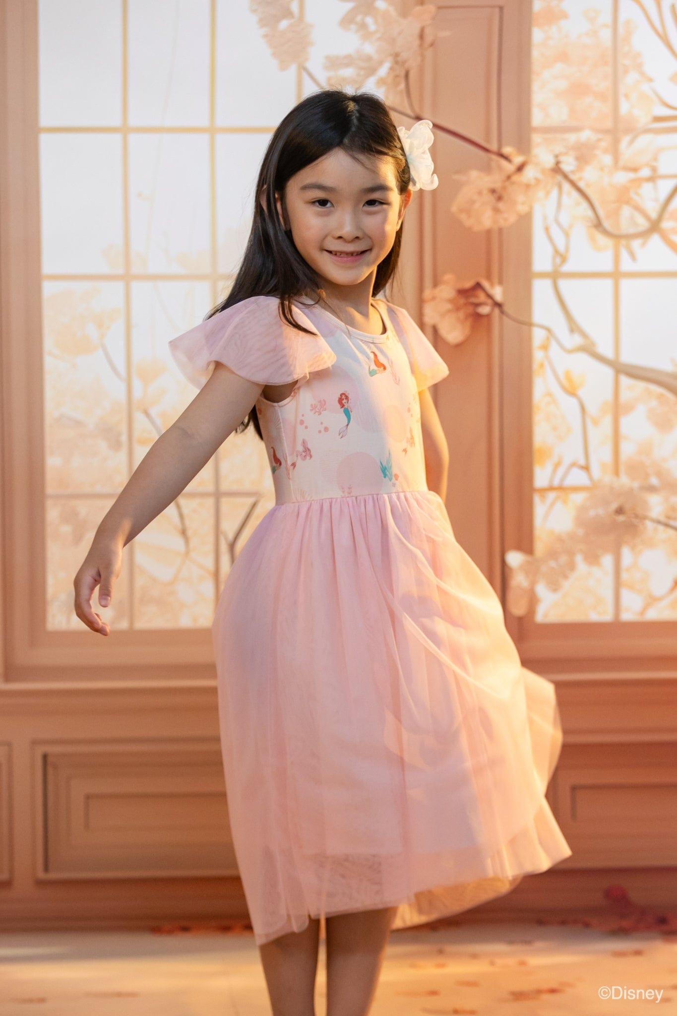 Kayla Dress - Pink Coral Ariel | The Elly Store 
