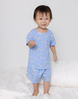 Short-Sleeve Pyjamas Set - Blue Hot Dogs | The Elly Store