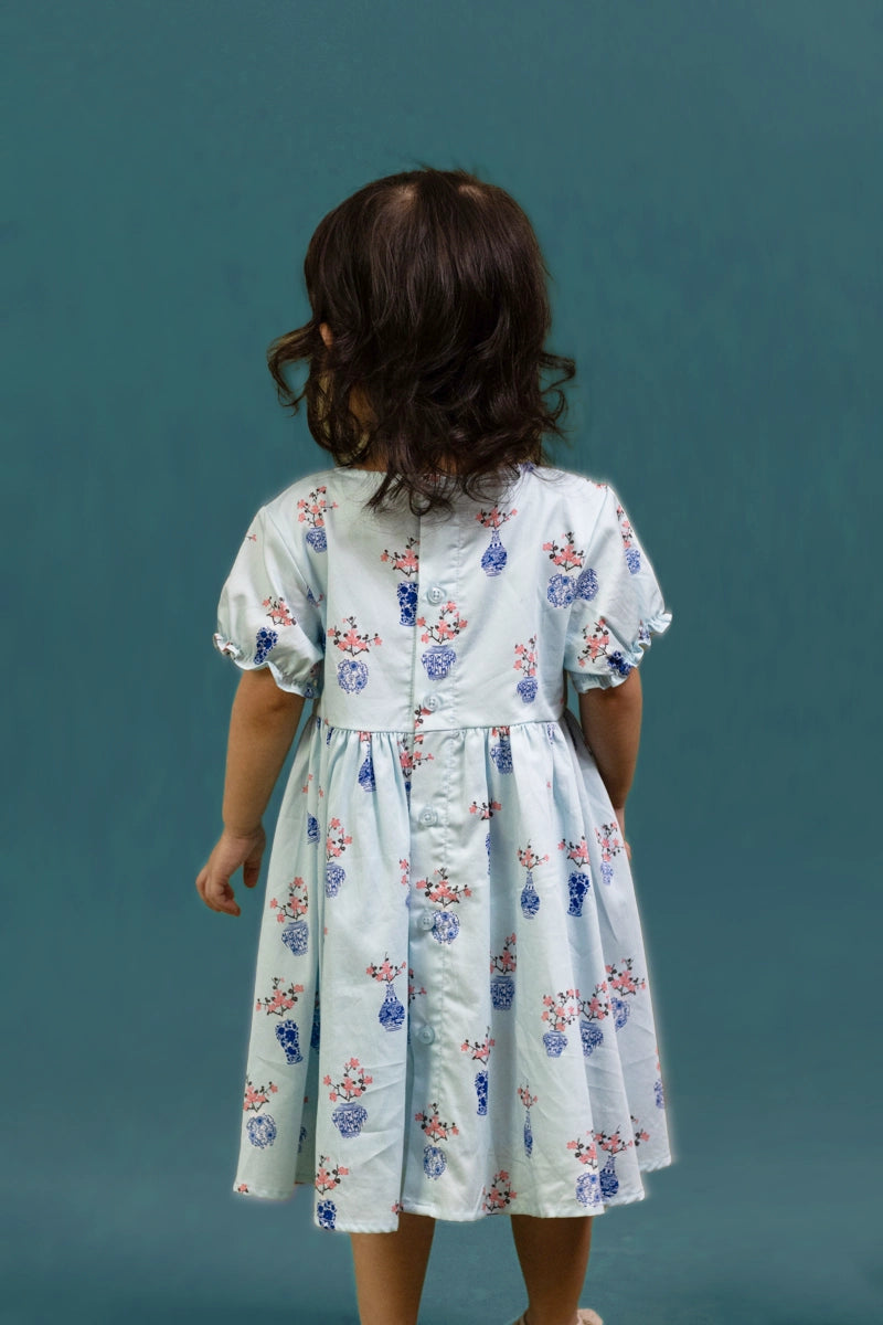 Scarlett Dress - Turquoise Vases