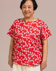 Ladies Becca Top - Red Fans
