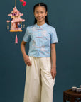 Ashley Top - Blue Cranes