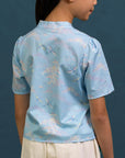 Ashley Top - Blue Cranes