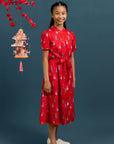 Sasha Dress - Red Vases