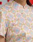 Ladies Marie Top - Cream Lucky Coins