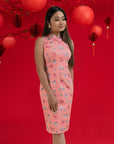 Ladies Mini Peony Cheongsam - Pink Teapots