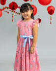 Blair Dress - Pink Floral Lanterns