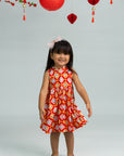 Flare Cheongsam - Red Lucky Coins