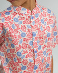 Mandarin-collared Shirt - Mickey Fanfare