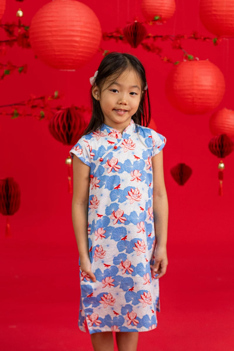 Cheongsam - Blue Lotus