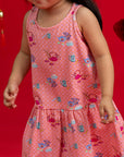 Sleeveless Dress - Pink Teapots