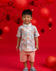 Little Man Shirt - Teal Lotus