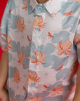 Little Man Shirt - Teal Lotus