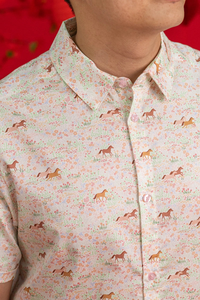 Men's Shirt - Meadow Horses