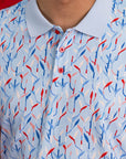 Men's Polo Tee - Blue Lucky Bamboo