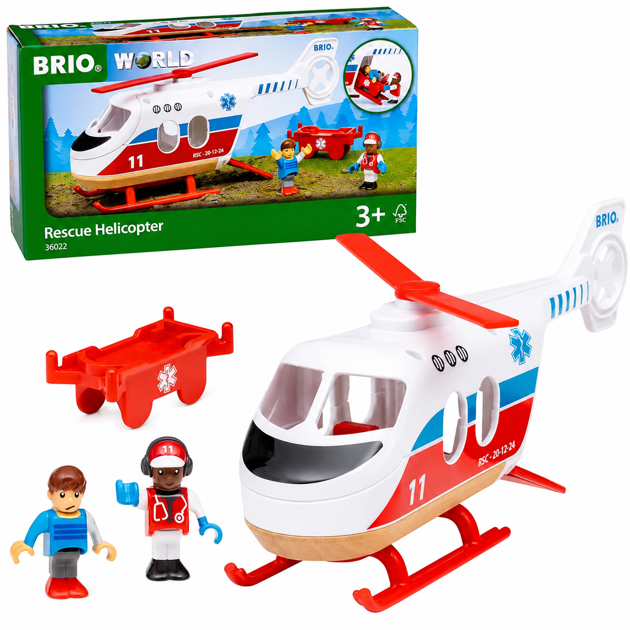 Rescue Helicopter box and components