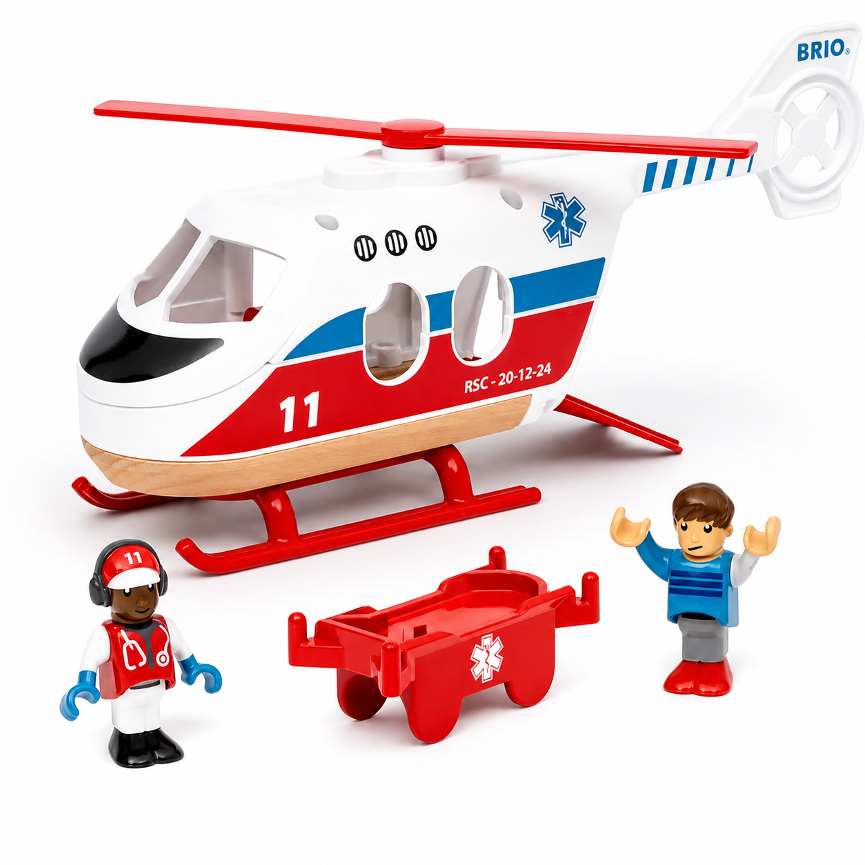 Rescue Helicopter and people