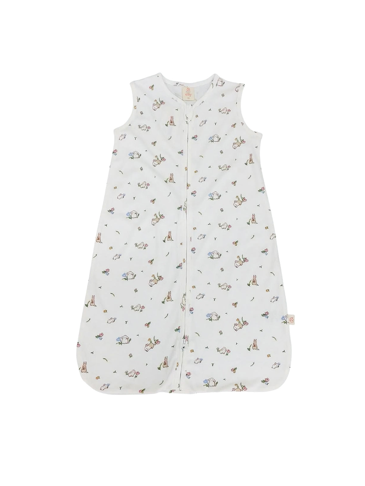 Sleeping Bag - White Floral Bunny