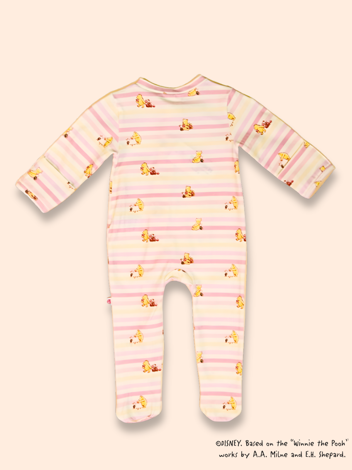 Sleepsuit - Pink Stripes Pooh