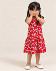Sleeveless Dress - Red Fans