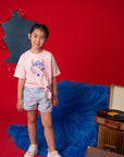 Tie-Front Crop Tee - Nom Nom Stitch