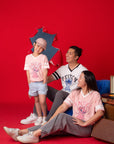 Family wearing Stitch tees