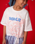 Tie-Front Crop Tee - Stitch And Scrump