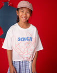 Tie-Front Crop Tee - Stitch And Scrump