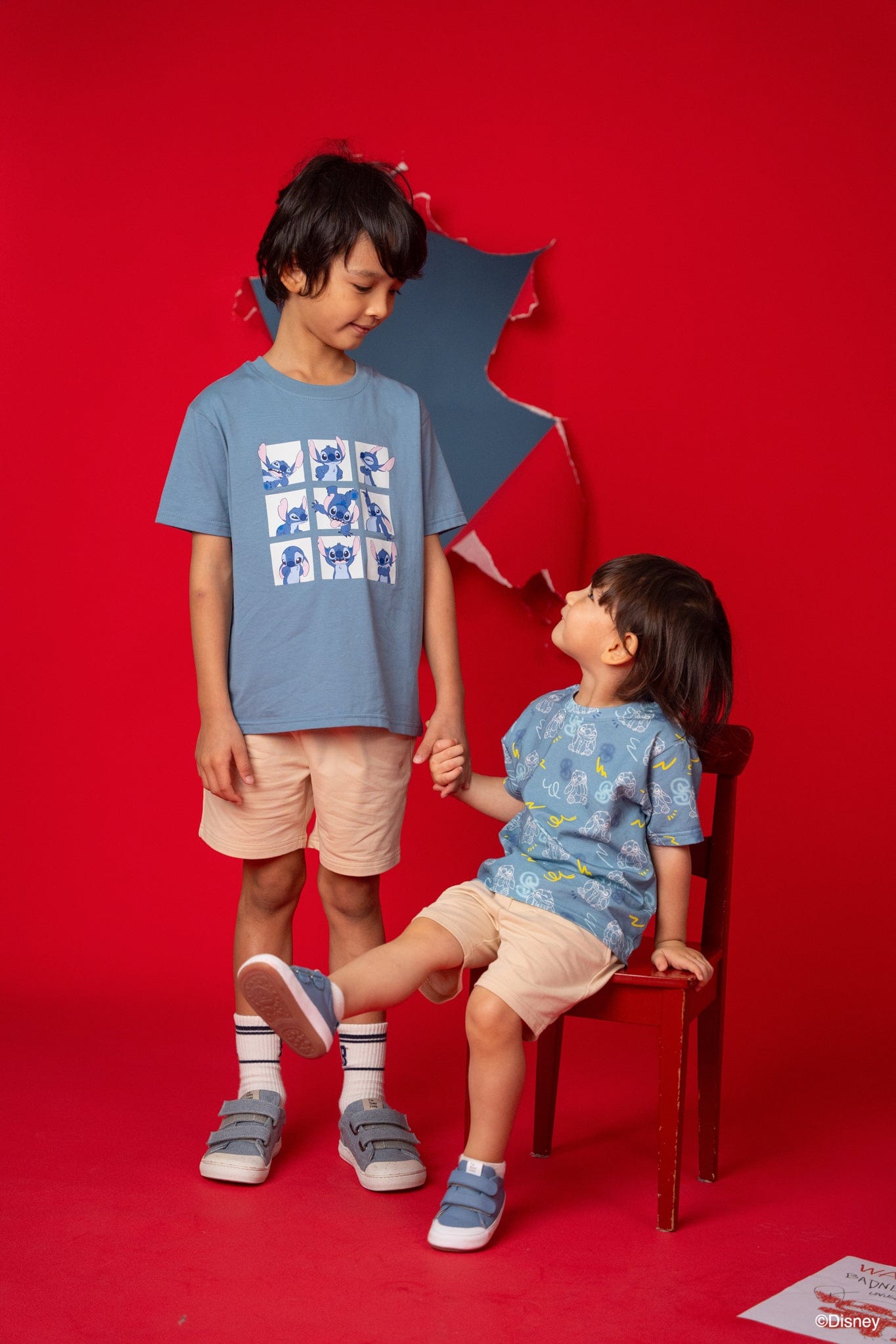 Blue Stitch Graffiti Tee
