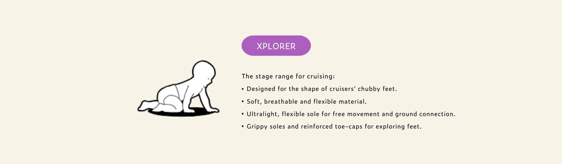 TTJ Xplorer baby crawling stage details