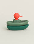 Olive Man in Boat Bath Toy - Green/Sage | The Elly Store