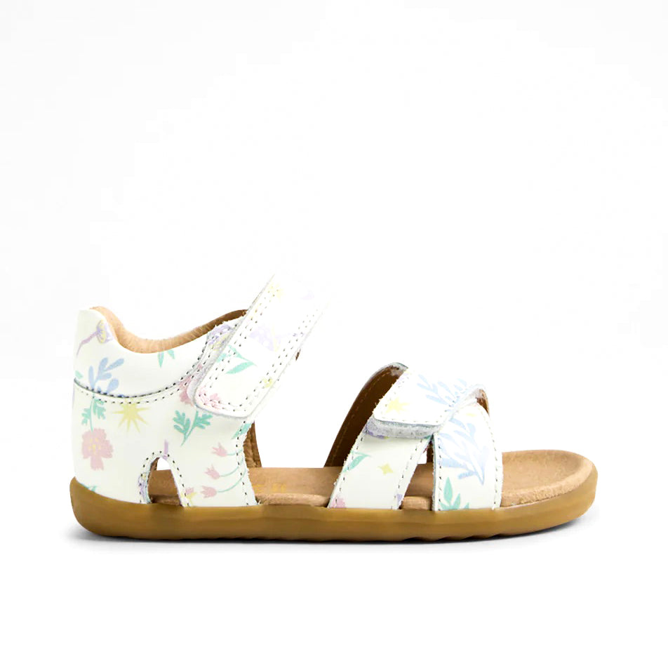 White Flora Sandals Step Up
