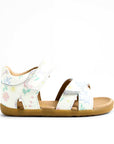 White Flora Sandals Step Up