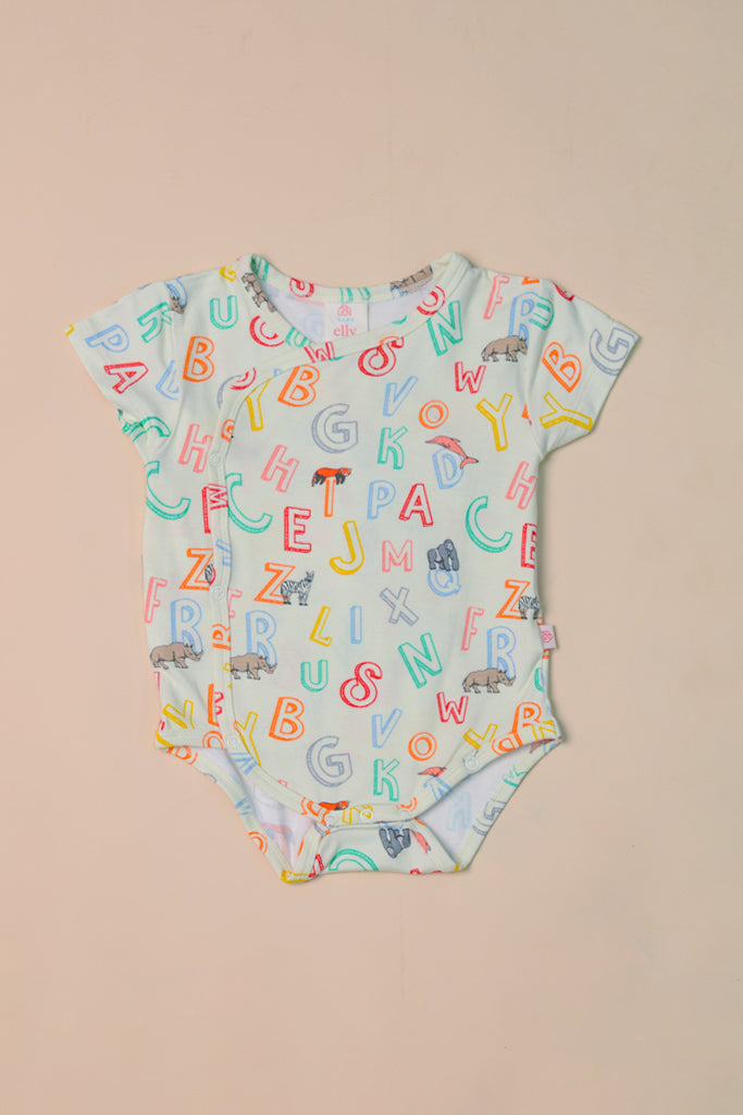 Wrap Onesie - Crayon Animals