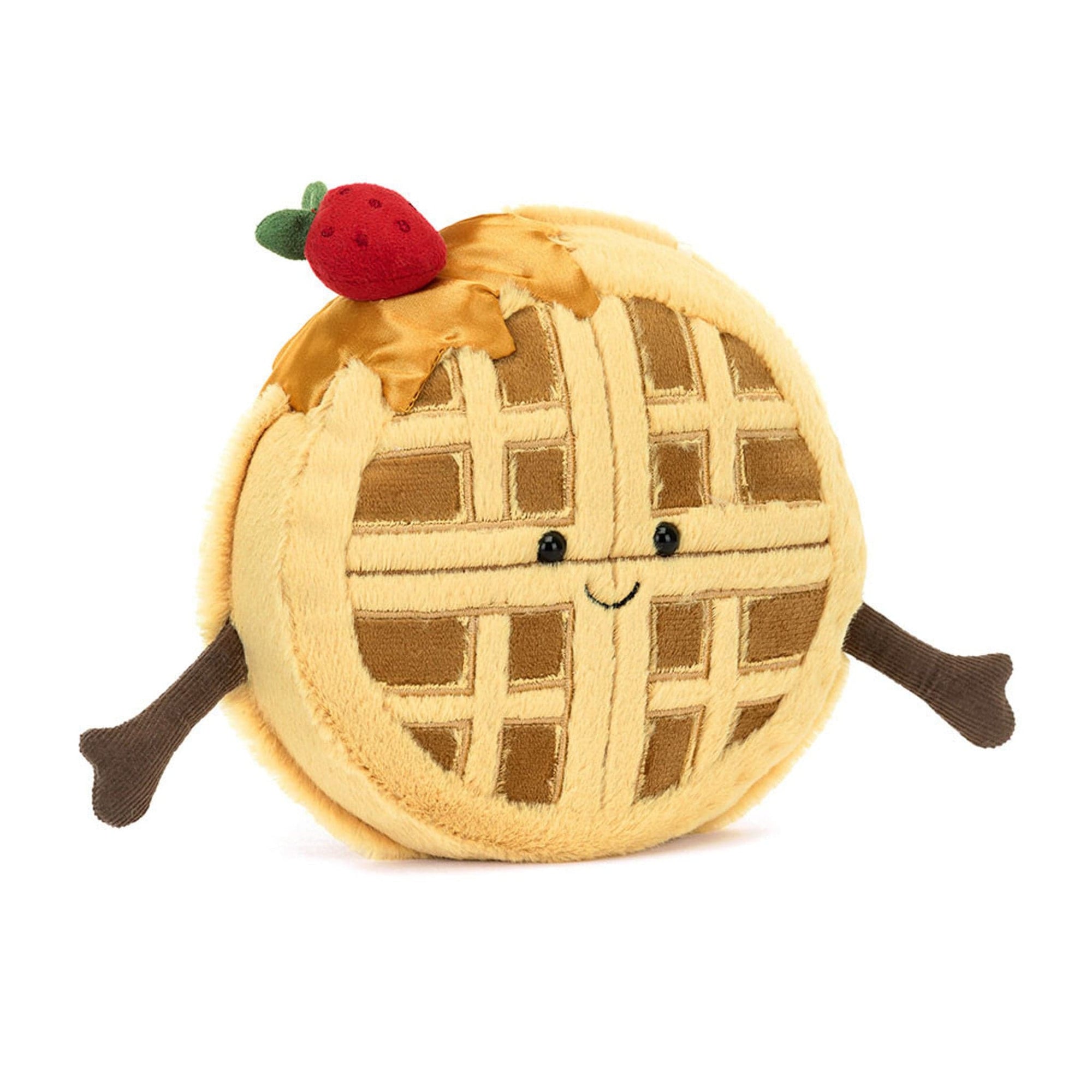 Amuseables Rene Waffles plush toy with strawberry