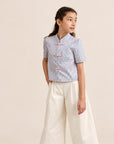 Ashley Top - Pink Teal Mosaic
