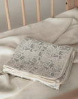 Bamboo Blanket - Grey Elephant Families